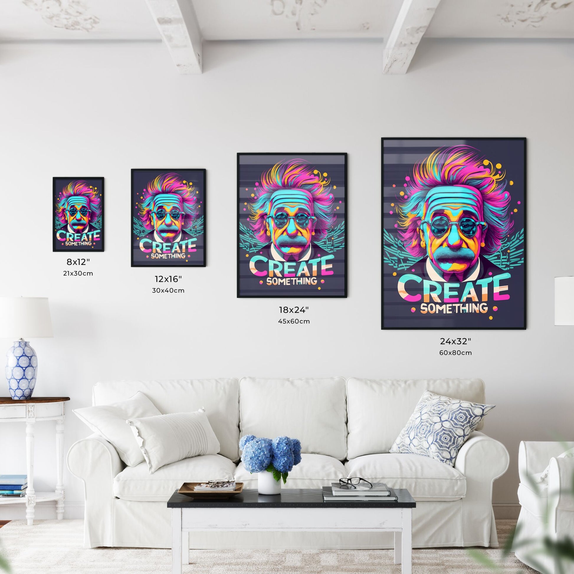 Create Something - A Man With Glasses And Mustache Art Print Default Title