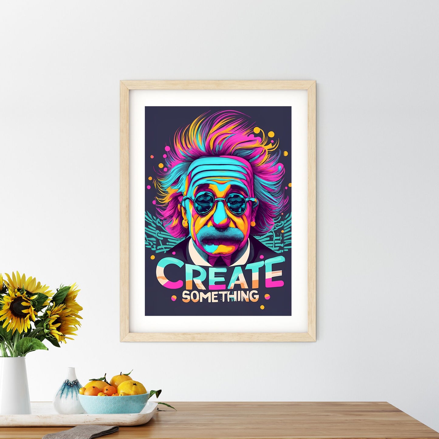 Create Something - A Man With Glasses And Mustache Art Print Default Title