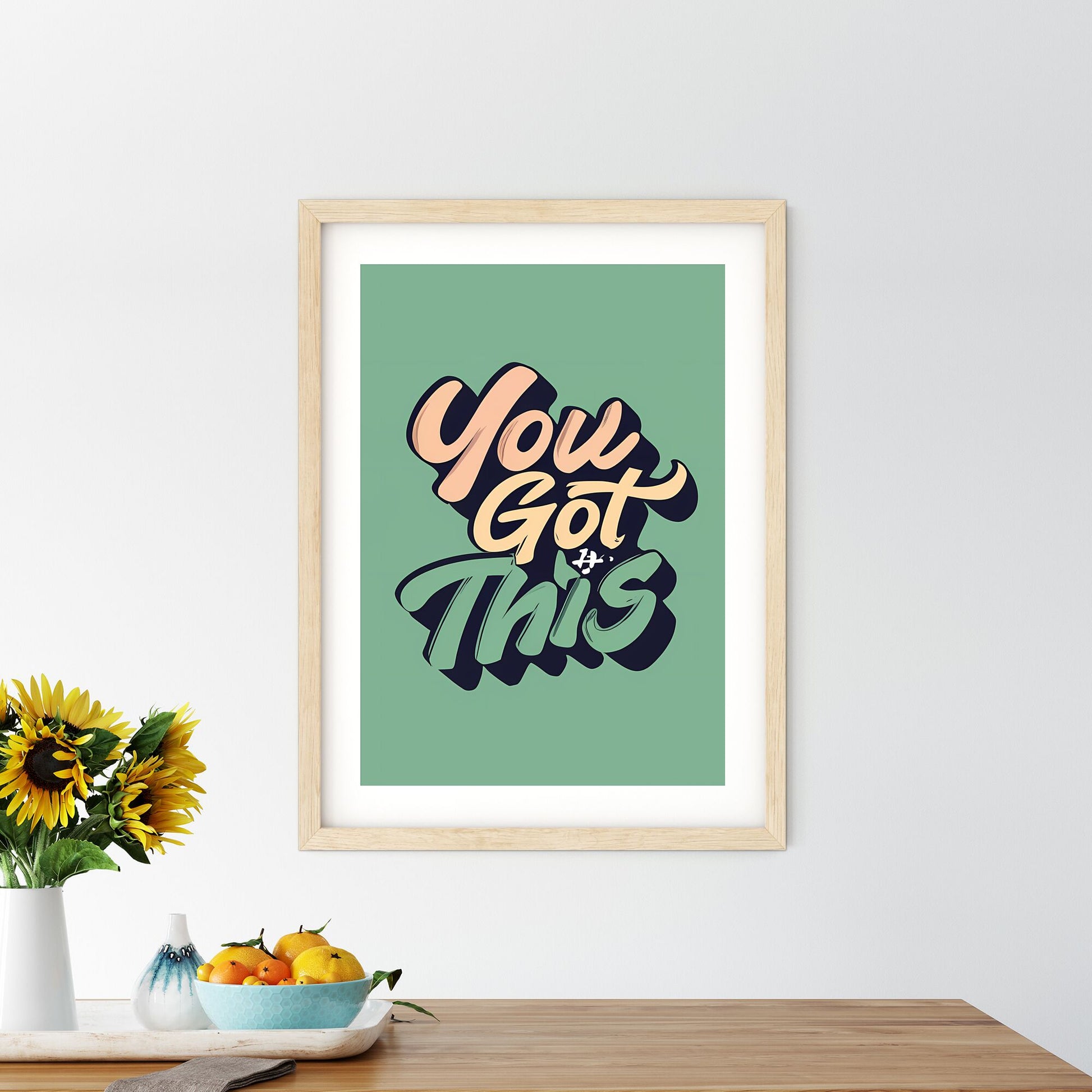 You Got This - A Green Background With Words Art Print Default Title