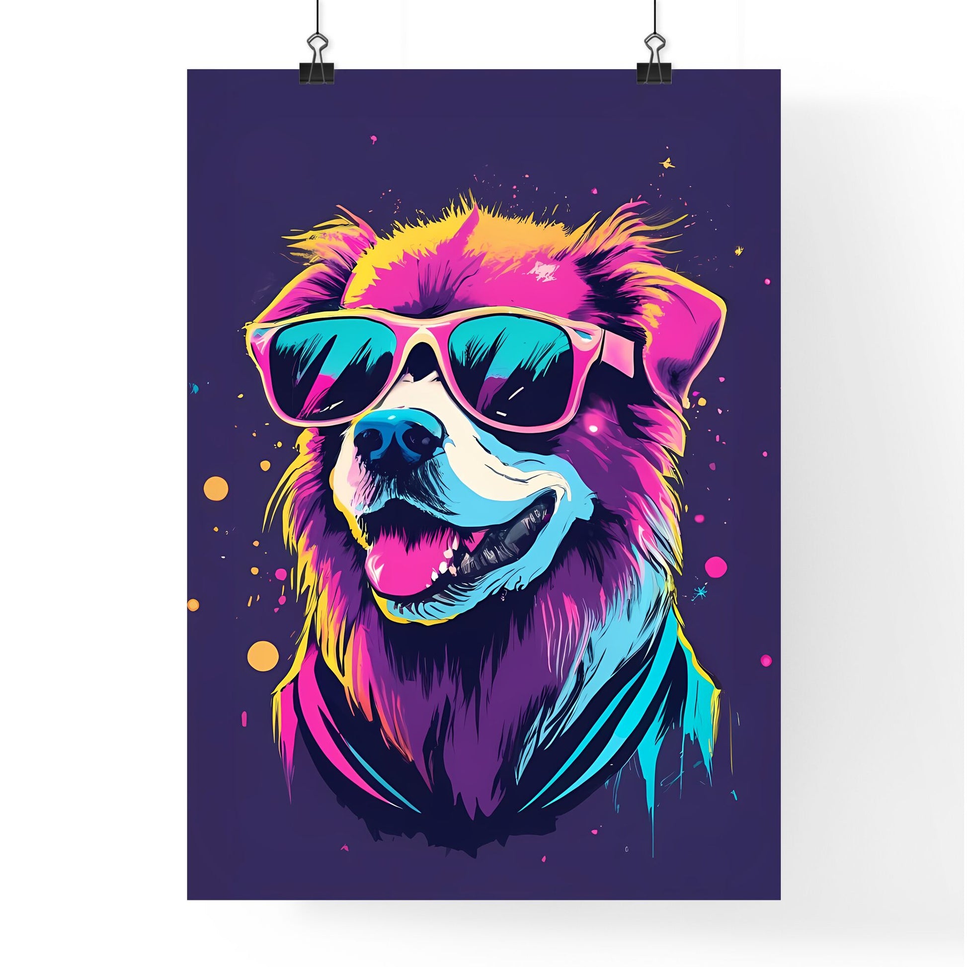 A Dog Wearing Sunglasses Art Print Default Title