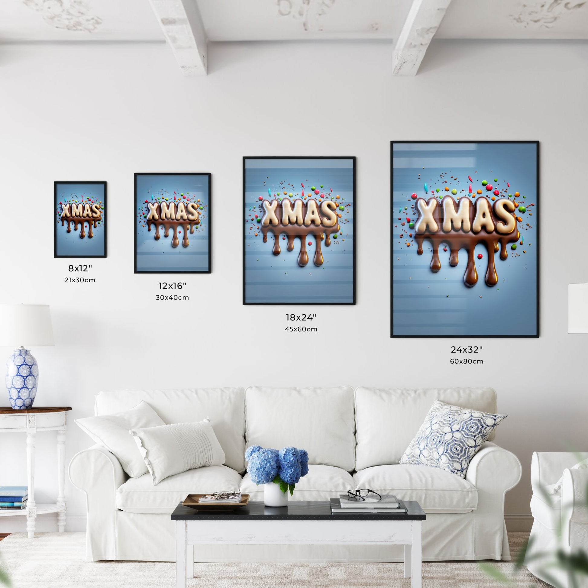 Xmas - A Melted Chocolate With Letters Art Print Default Title