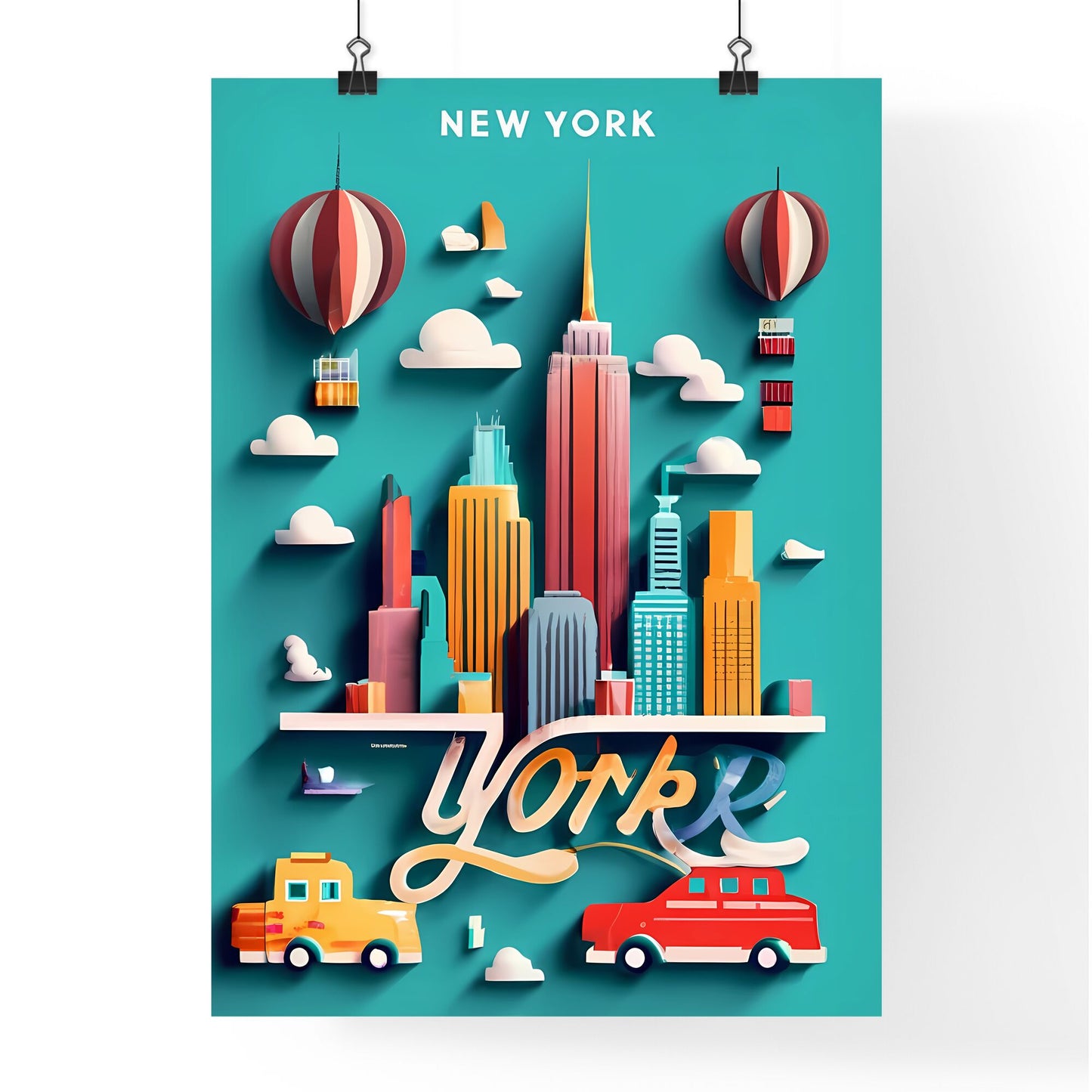 New York - A Paper Cut Out Of A City Default Title
