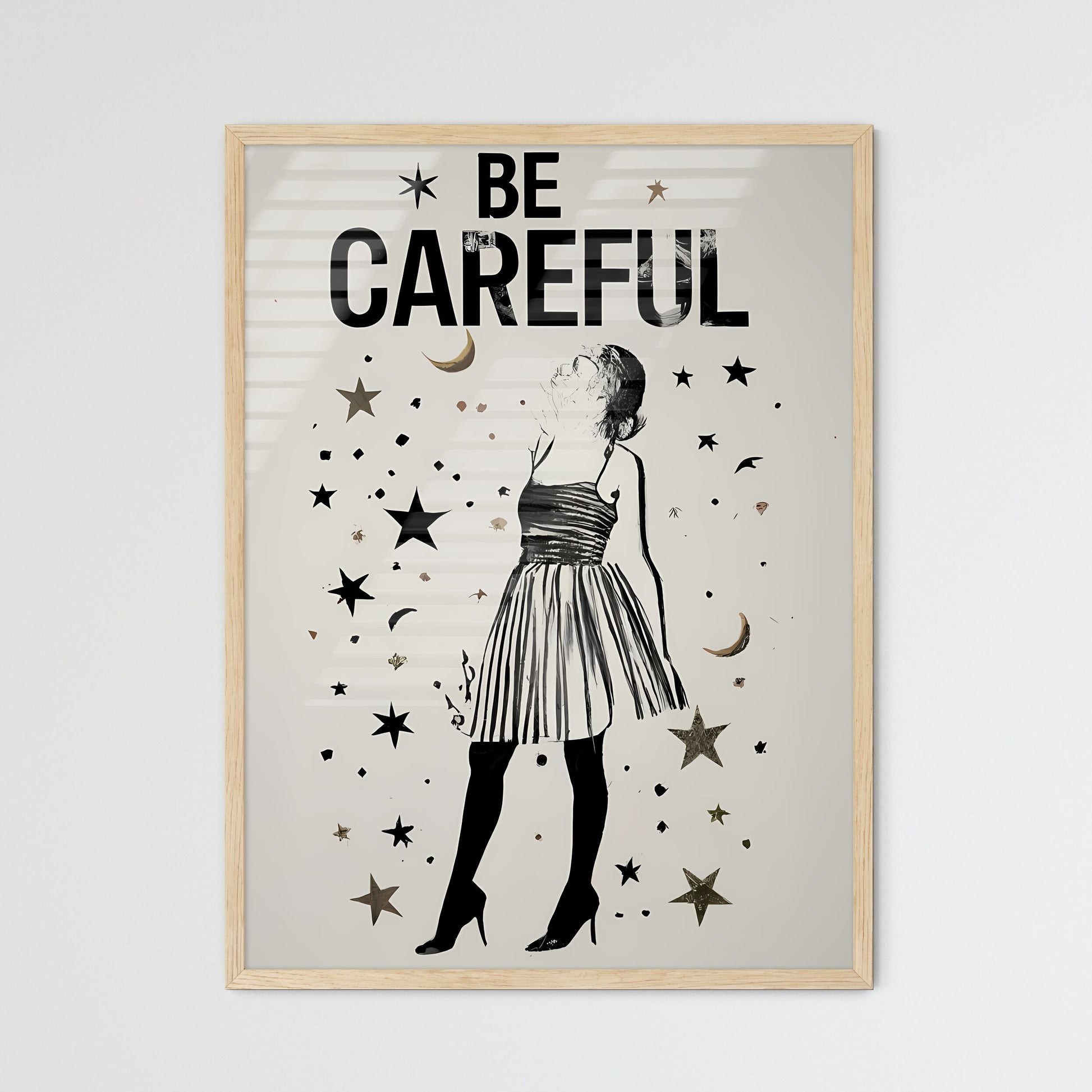 Be Careful - A Woman In A Dress And Stars Default Title