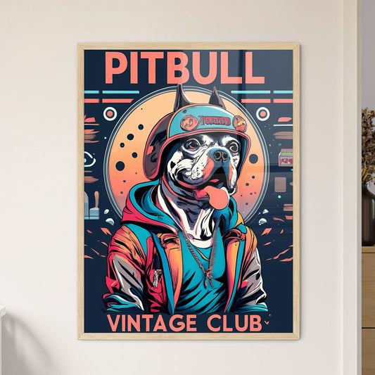 Pitbull Vintage Club - A Dog Wearing A Hat And Jacket Default Title