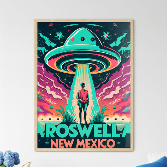 Rosewell, New Mexico - A Man Standing In Front Of A Ufo Default Title