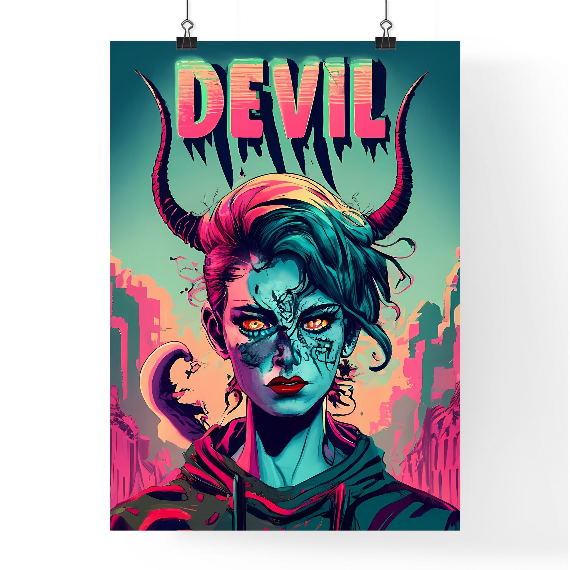 Devil - A Woman With Horns On Her Face Default Title