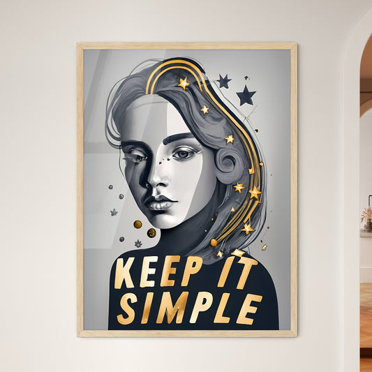Keep It Simple - A Woman With Long Hair And Stars Default Title