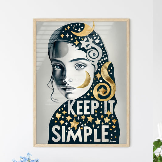 Keep It Simple - A Woman With Long Hair And Gold Stars Default Title