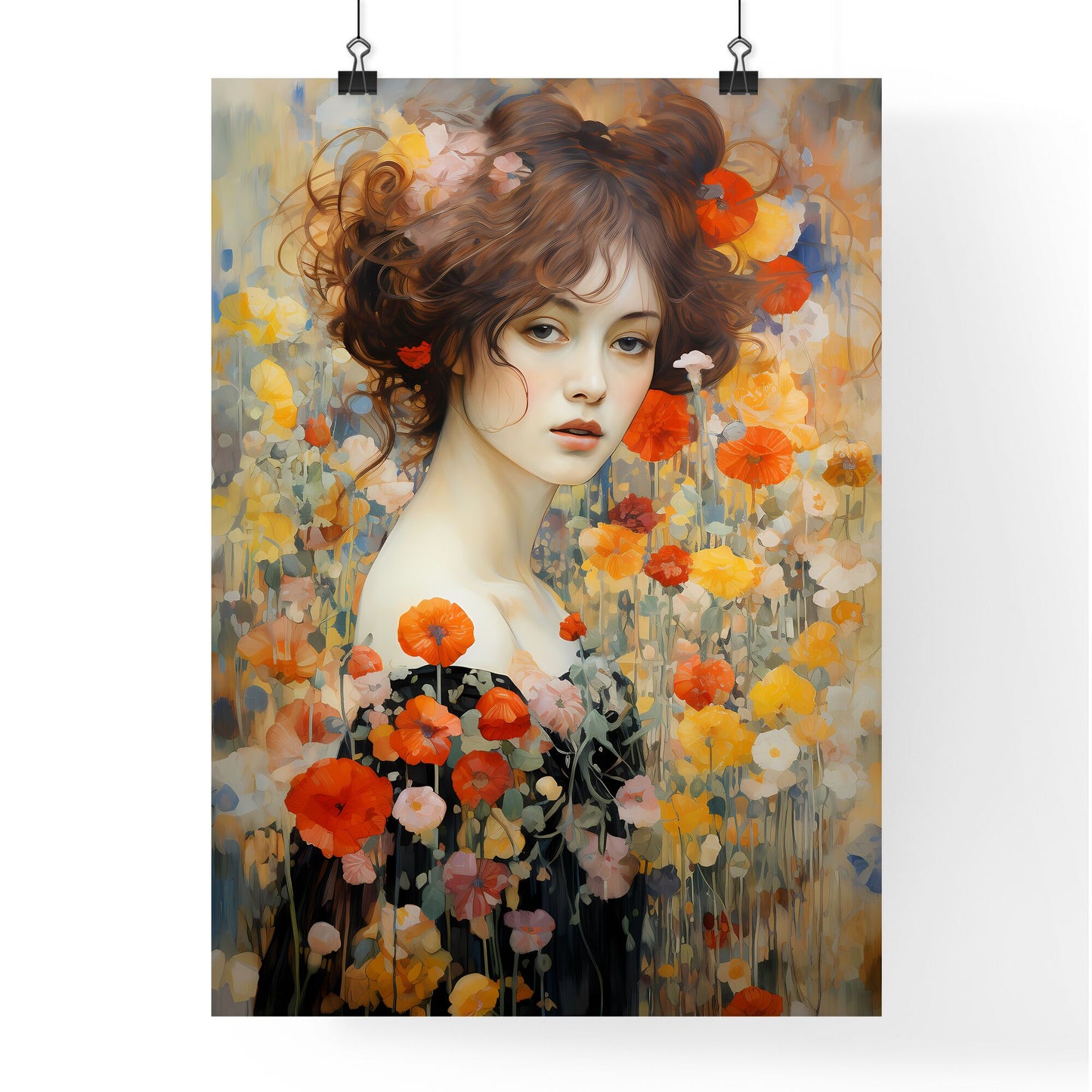 Impressionism - A Woman With Red Hair And Flowers Default Title