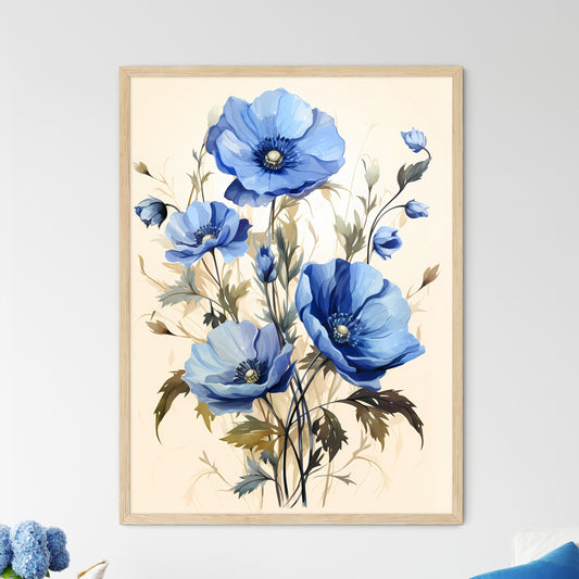 Relax - A Painting Of Blue Flowers Default Title