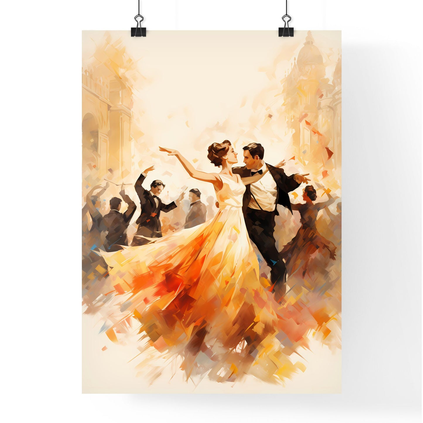 A Painting Of A Couple Dancing Default Title