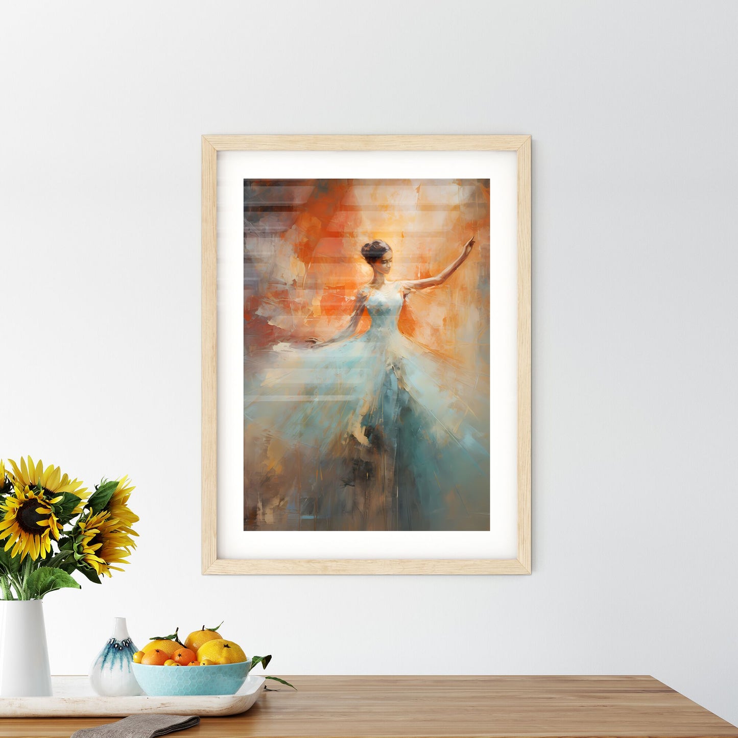 The Ballerina - A Painting Of A Woman In A White Dress Default Title