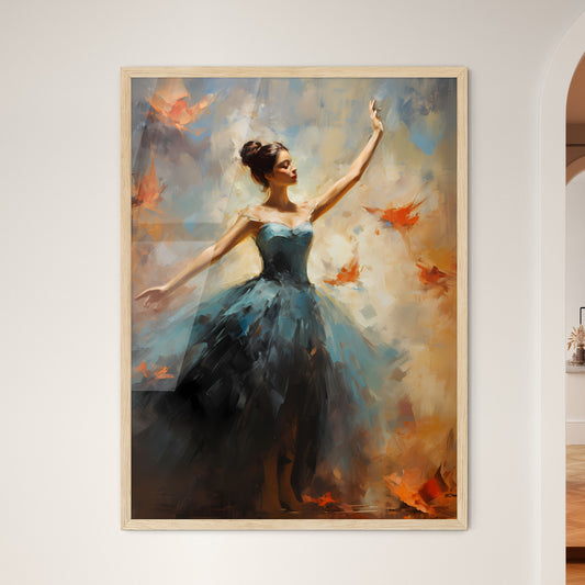 The Ballerina - A Painting Of A Woman In A Blue Dress Default Title