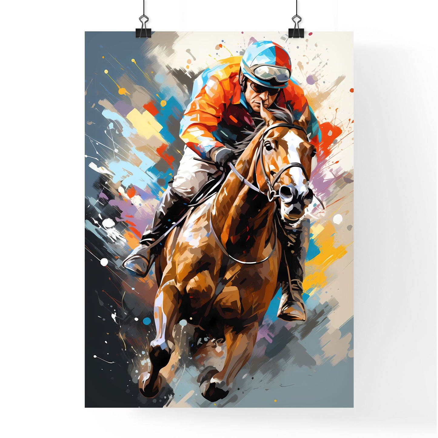 The Race - A Man Riding A Horse Default Title