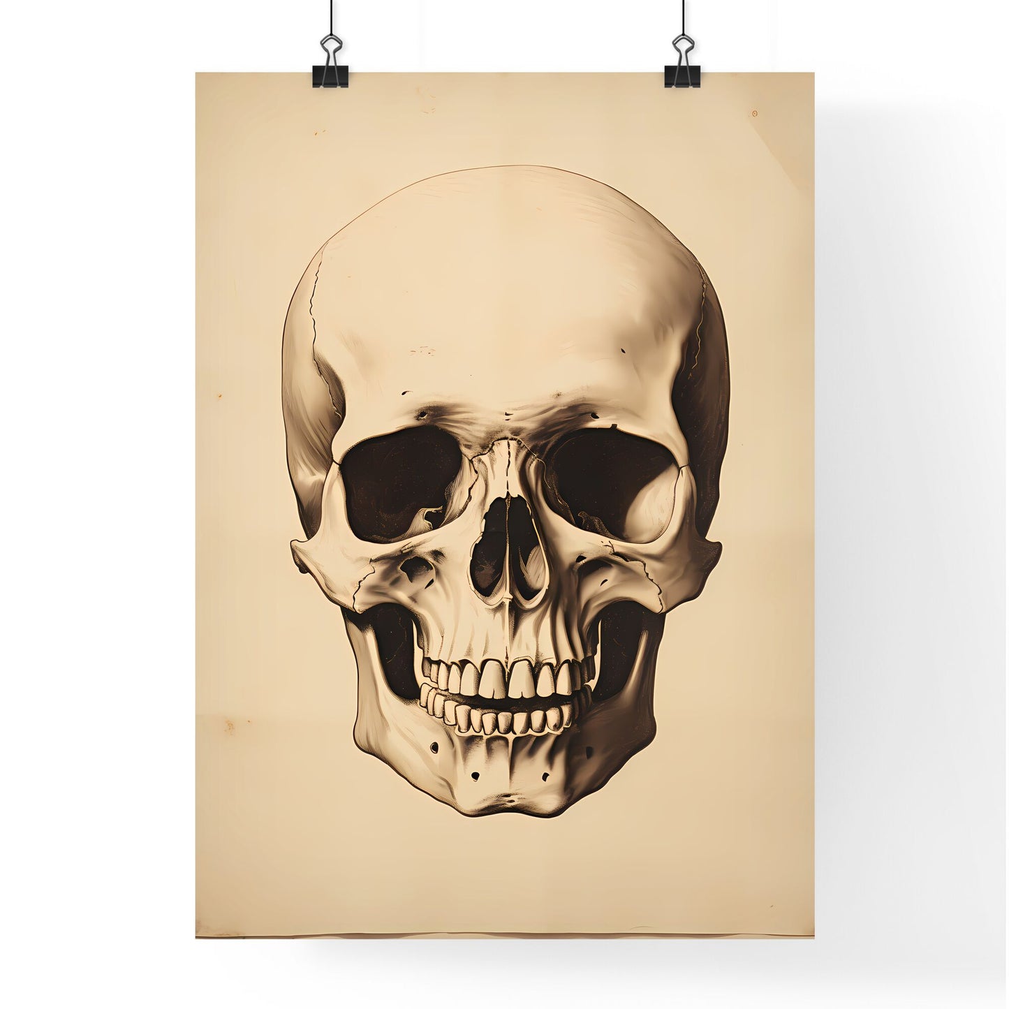 Study - A Skull On A White Background Default Title