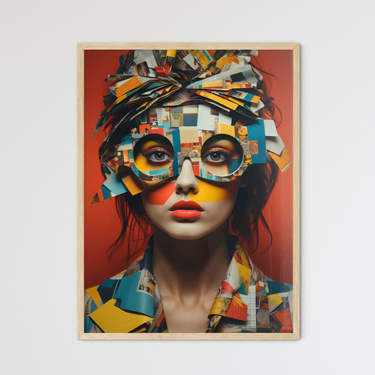 A Woman Wearing A Colorful Mas - Framed Art Print