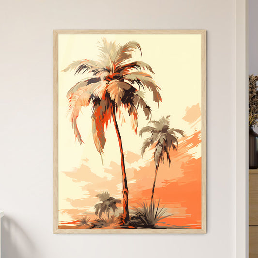 Vintage - A Group Of Palm Tree - Framed Art Print