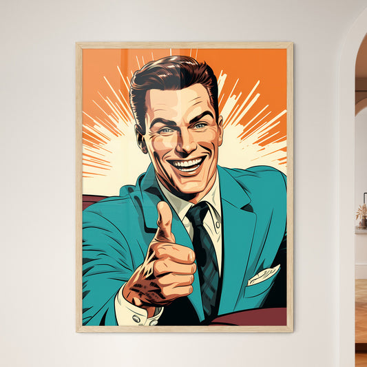 Vintage Advertising - A Man In A Suit Giving A Thumbs Up Default Title