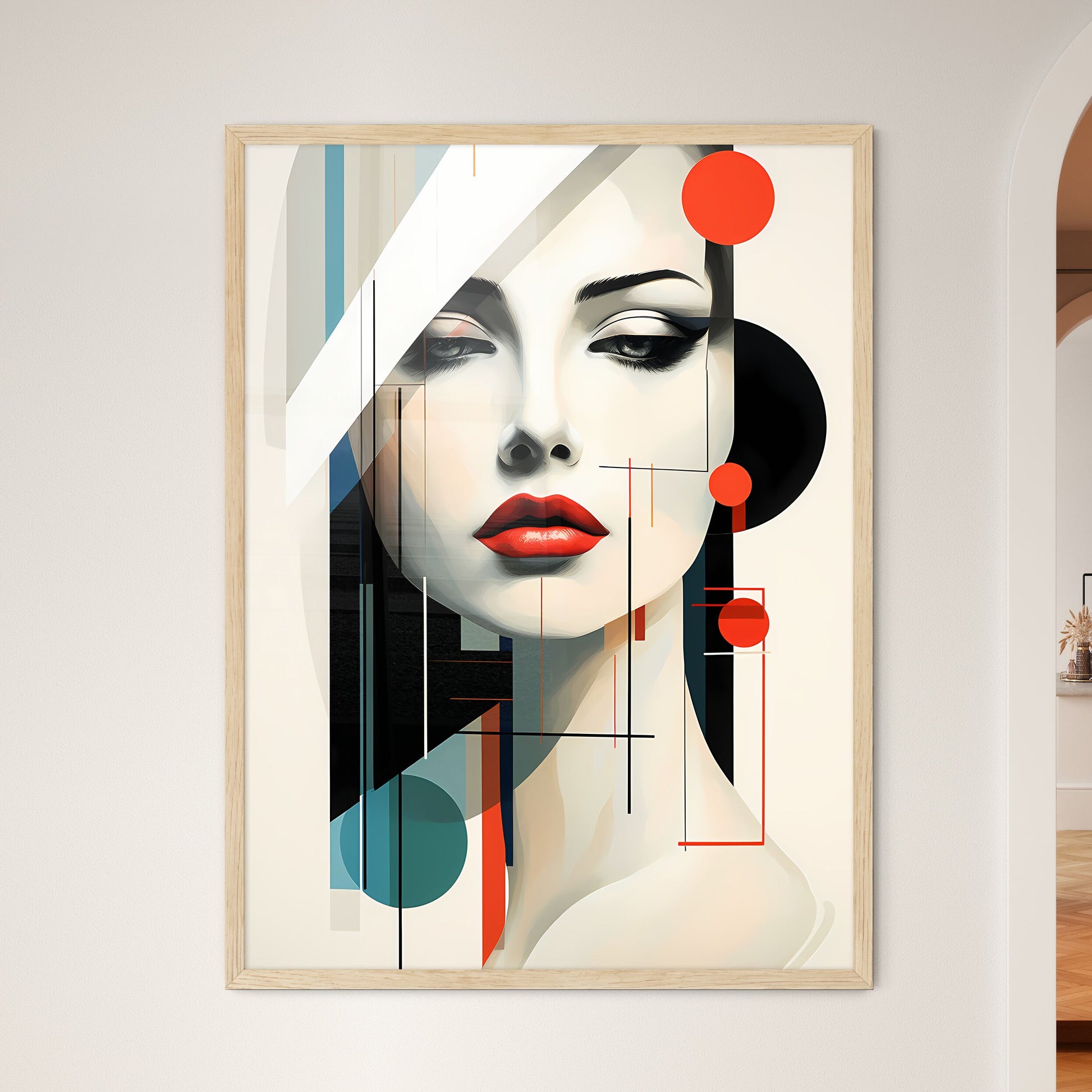 The Modern - A Woman's Face With Red Lips And Black Circles Default Title