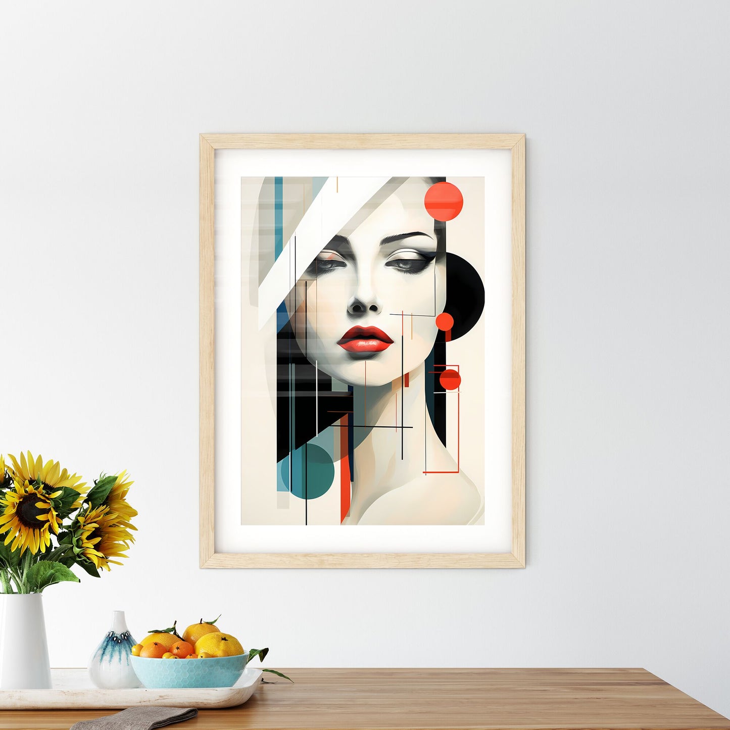 The Modern - A Woman's Face With Red Lips And Black Circles Default Title