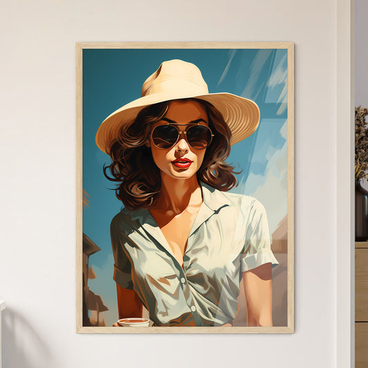 A Woman Wearing A Hat And Sunglasses Default Title