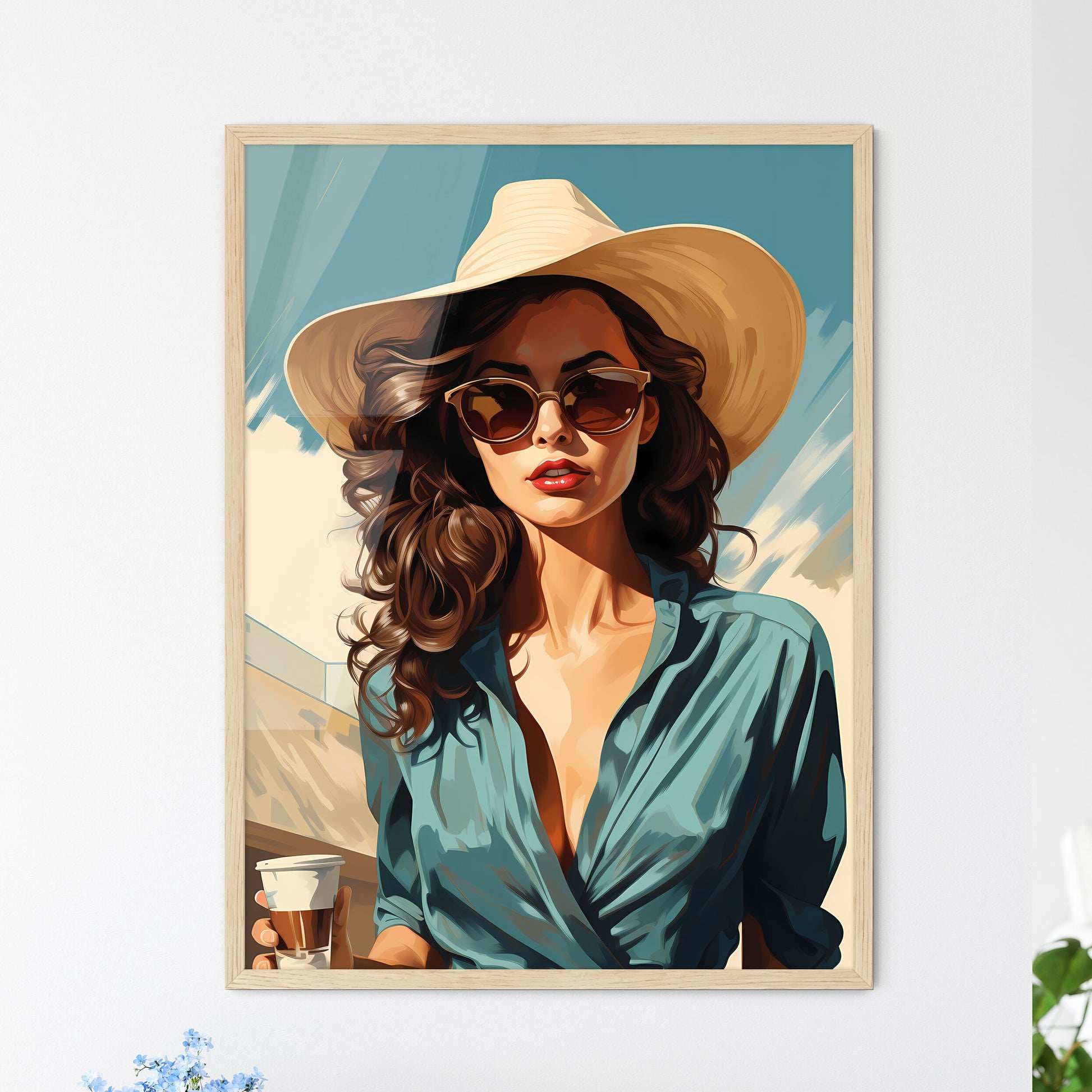 A Woman Wearing A Hat And Sunglasses Default Title