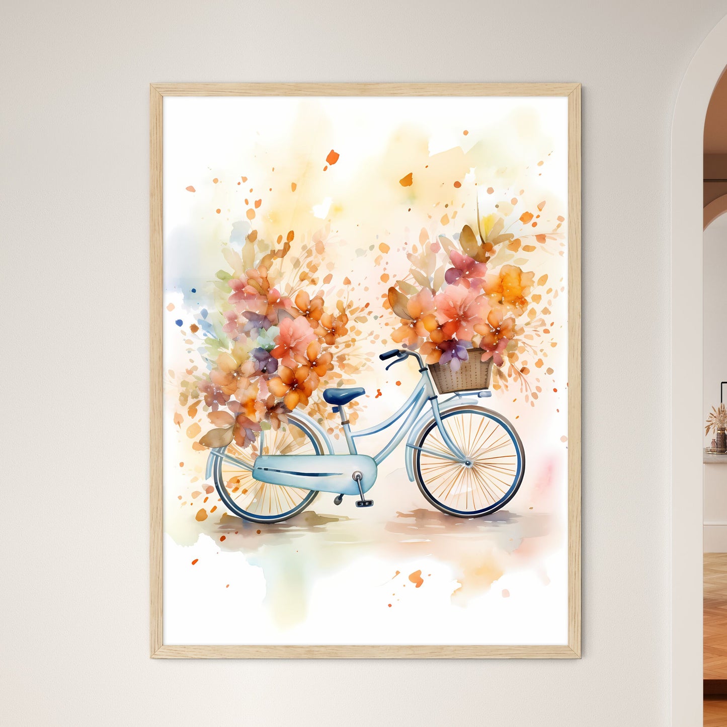 Longing - A Watercolor Painting Of A Bicycle With Flowers In A Basket Default Title