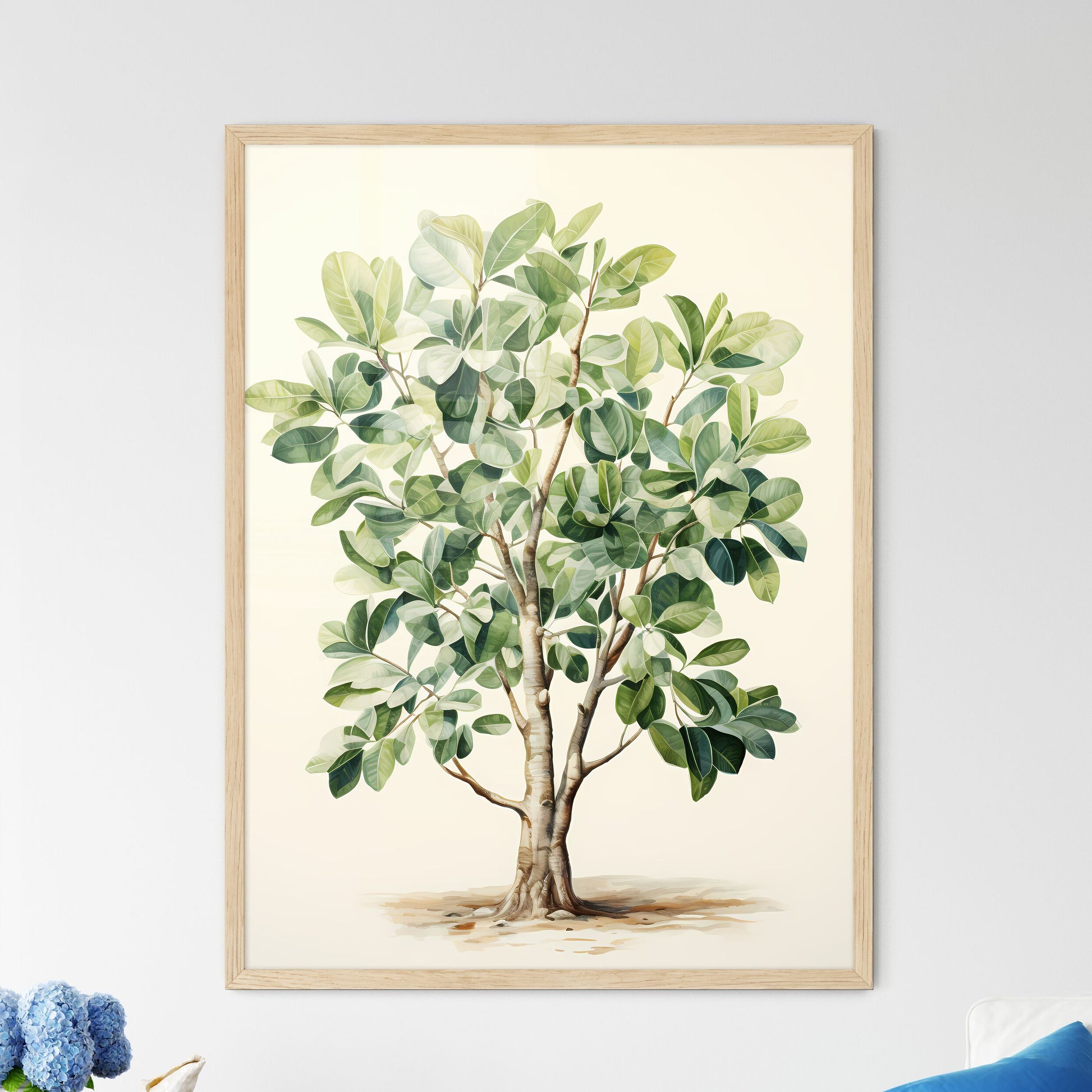 Olive Tree - A Watercolor Painting Of A Tree Default Title