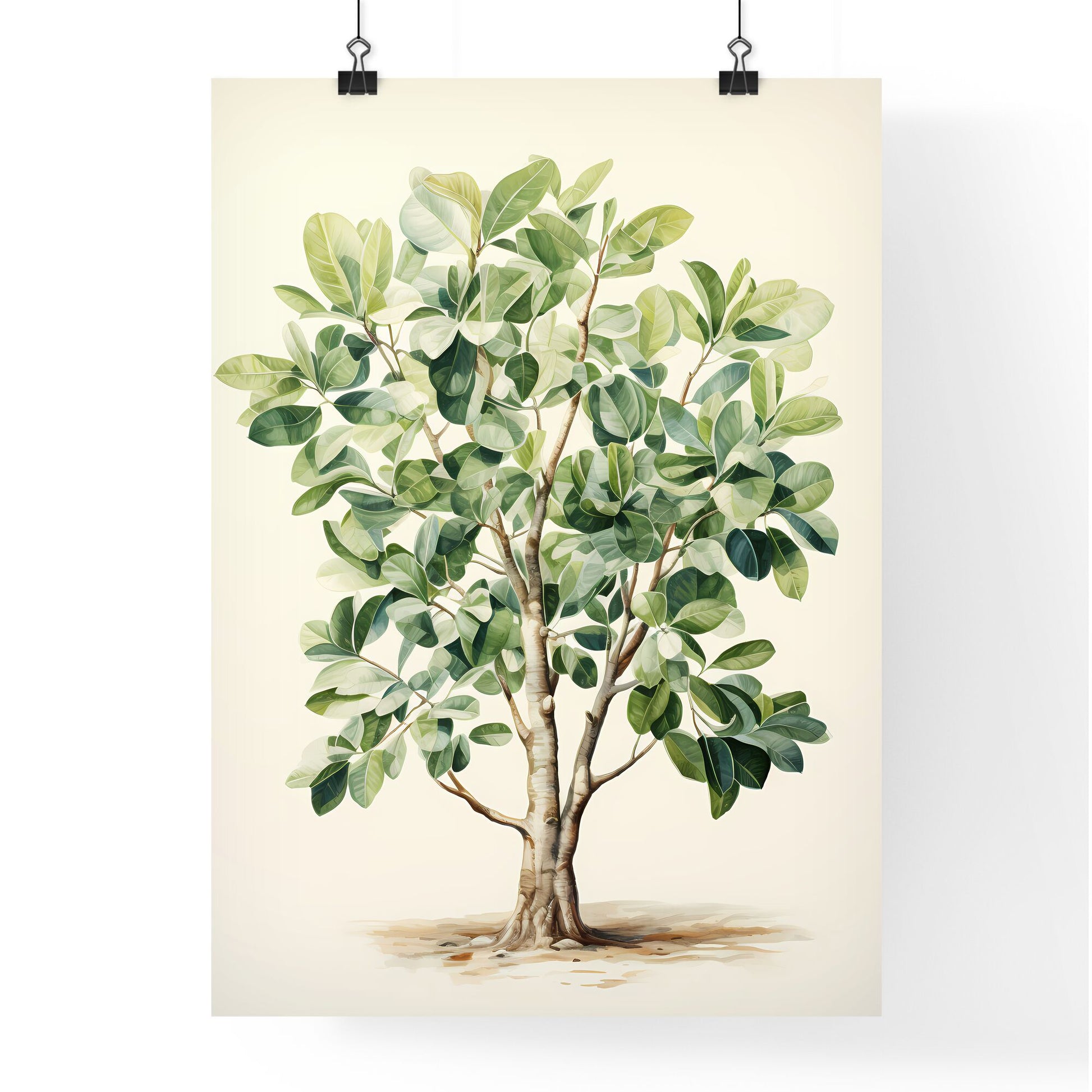 Olive Tree - A Watercolor Painting Of A Tree Default Title