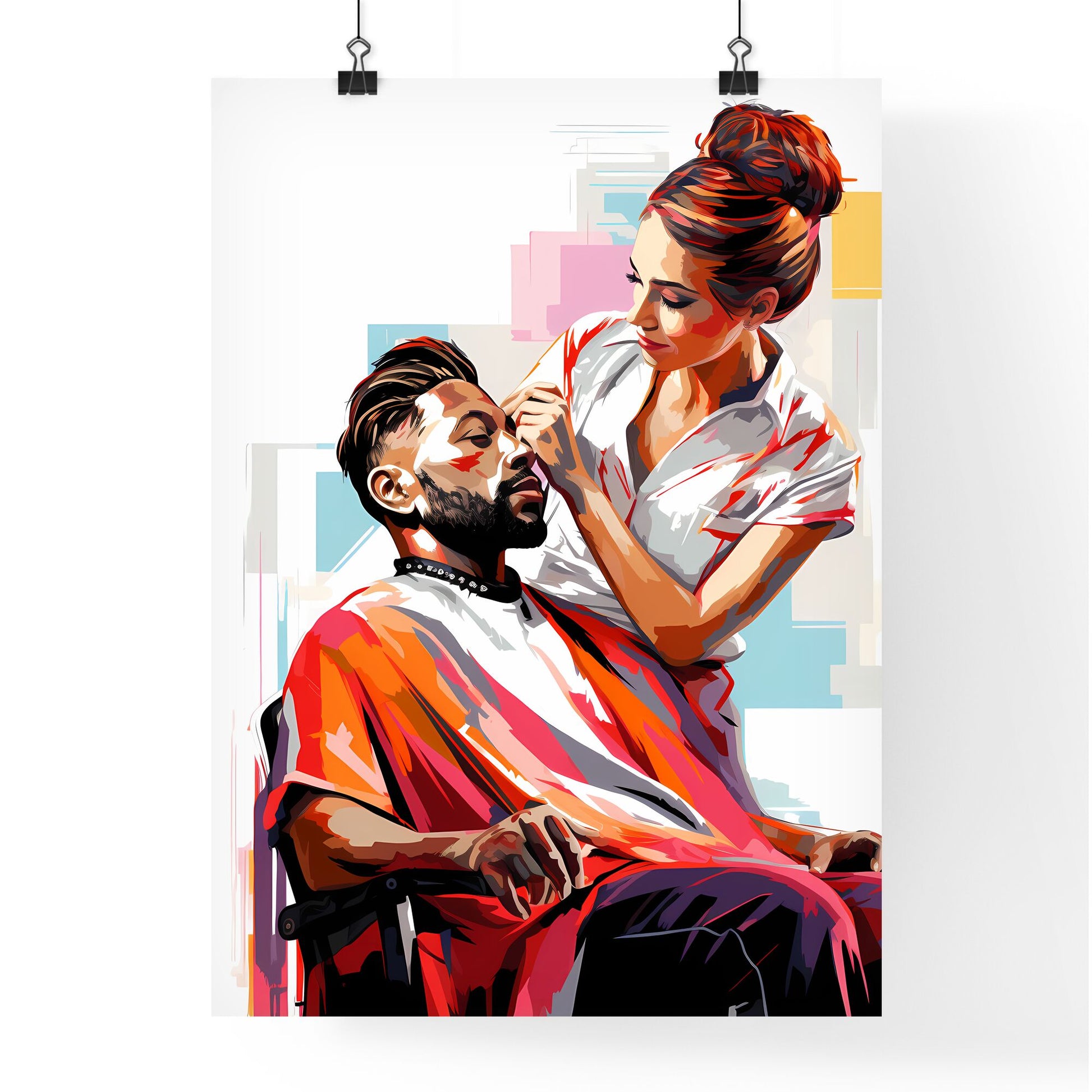 Barber Shop - A Woman Touching A Man's Face Default Title