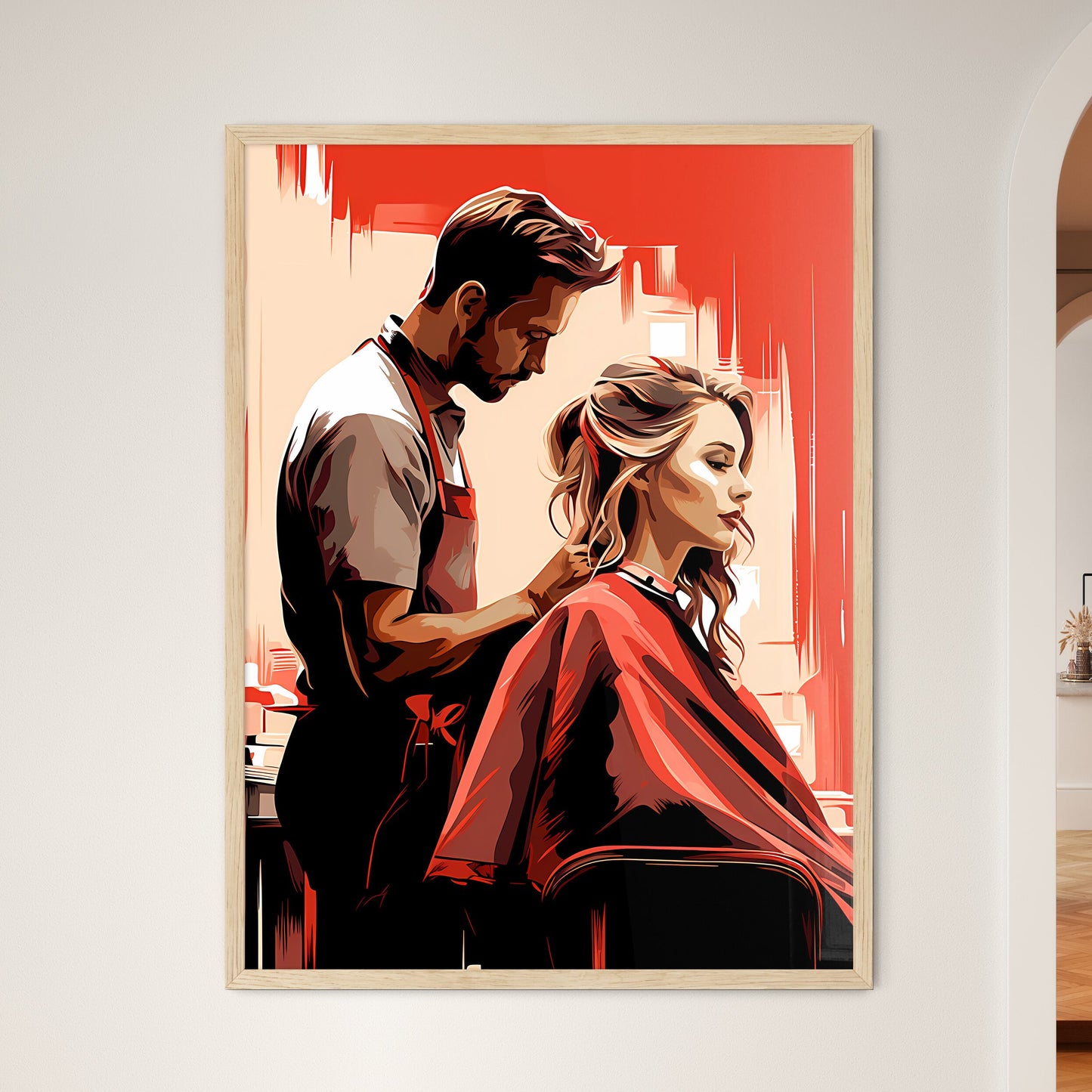 Barber Shop - A Man Cutting A Woman's Hair Default Title