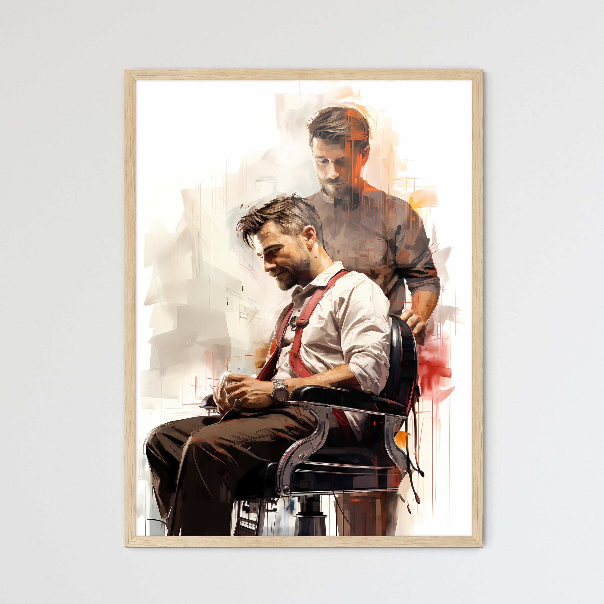 Barber Shop - A Man Sitting In A Chair Default Title