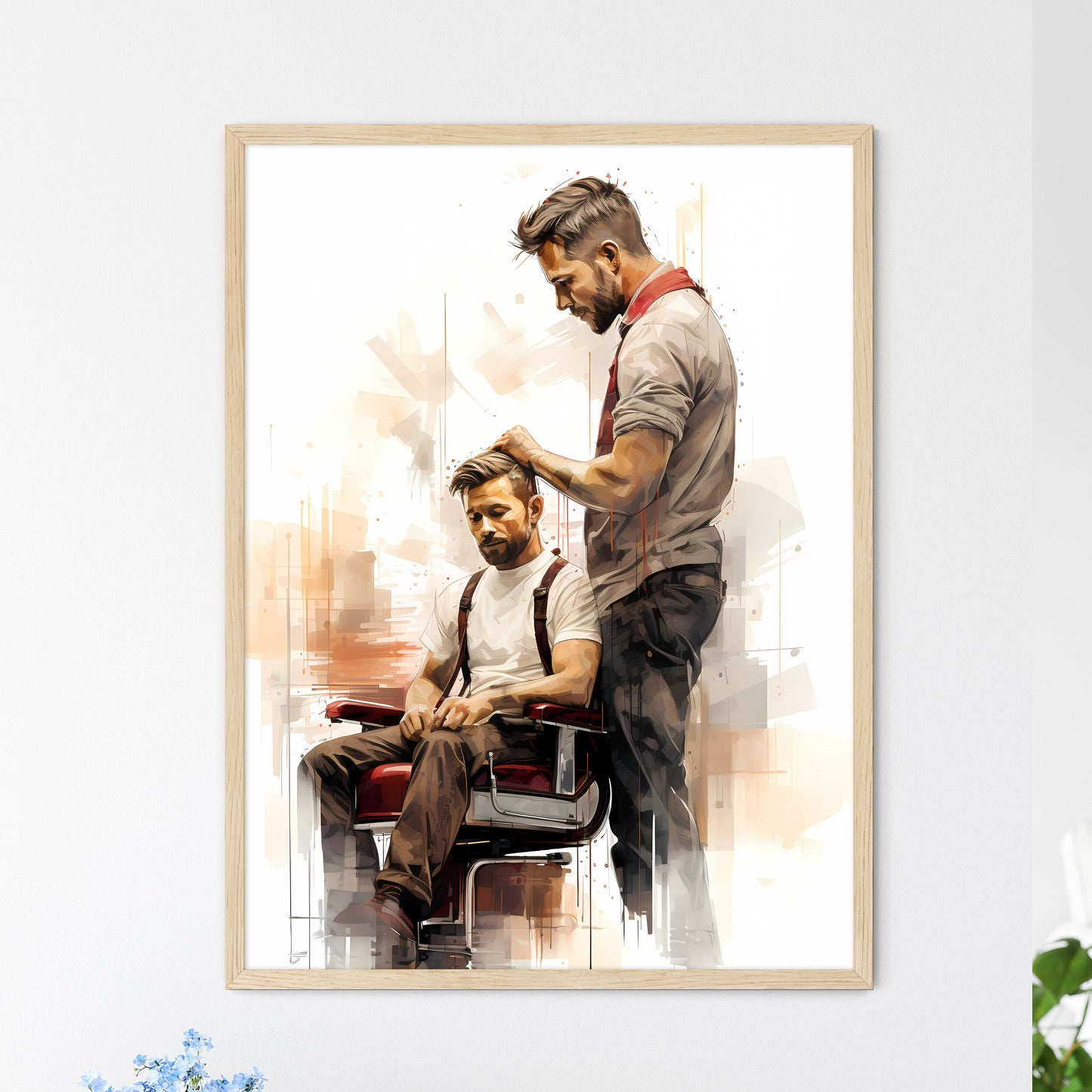 Barber Shop - A Man Getting A Haircut Of A Man Default Title