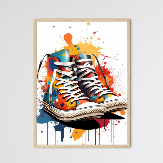 A Pair Of Colorful Shoe - Framed Art Print