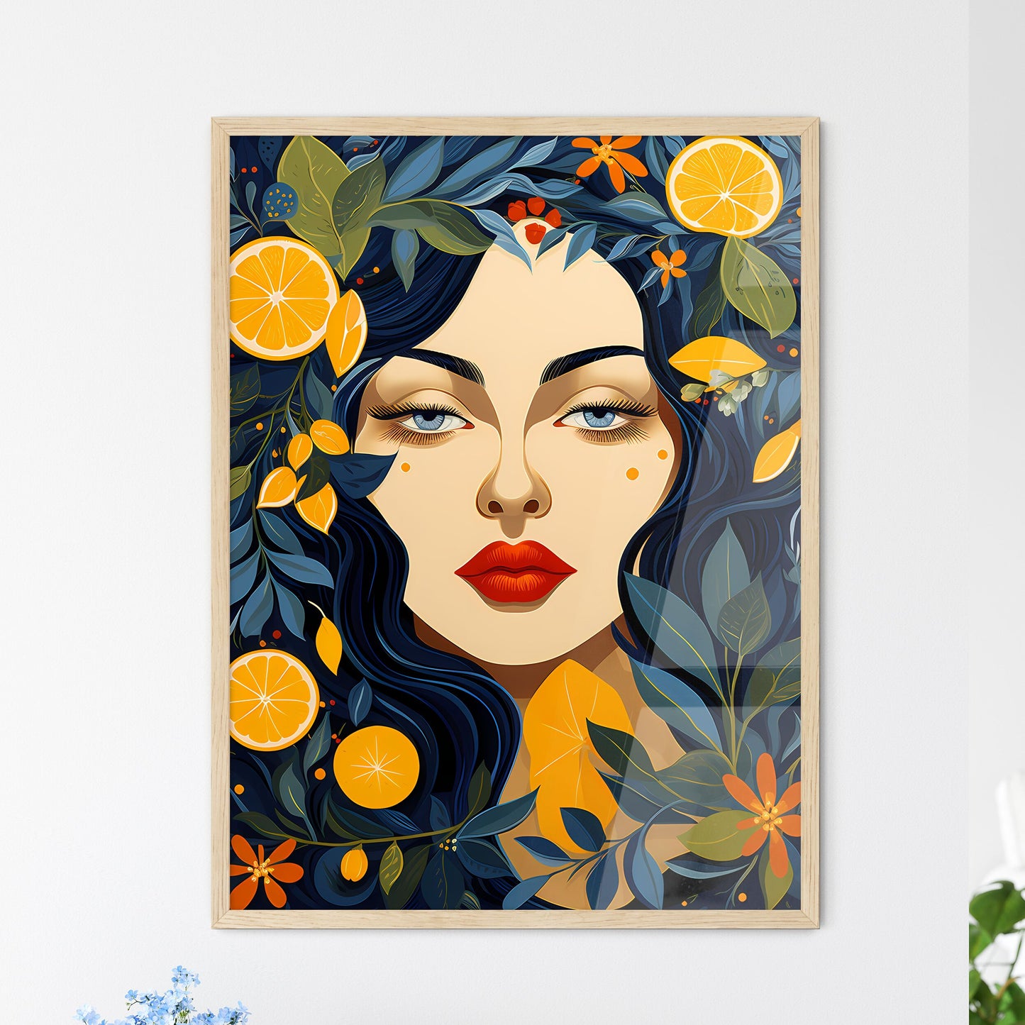 Art Composition - A Woman With Long Hair And Oranges Default Title