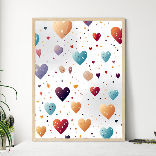 A Pattern Of Colorful Heart - Framed Art Print