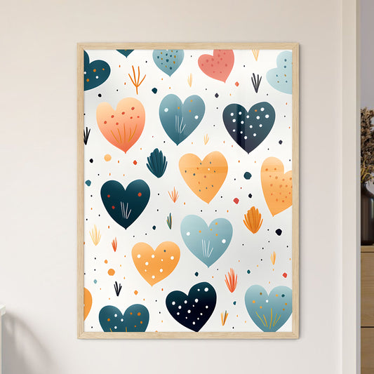 A Pattern Of Colorful Heart - Framed Art Print