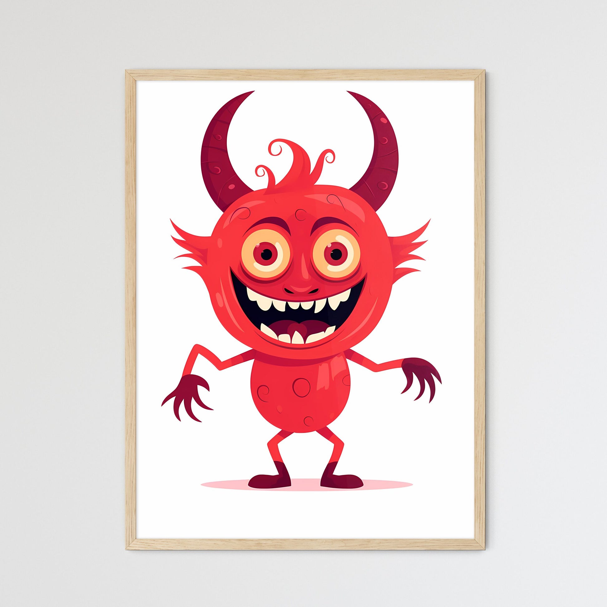 Little Devil - A Cartoon Of A Red Monster Default Title