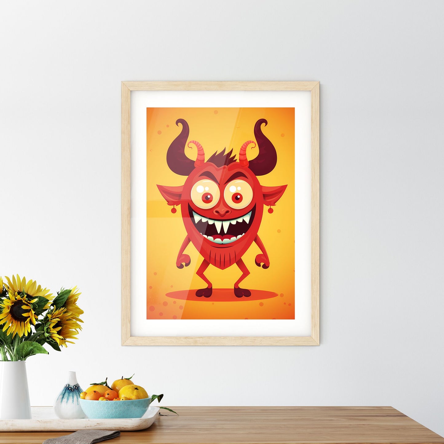 Little Devil - A Cartoon Of A Red Monster Default Title