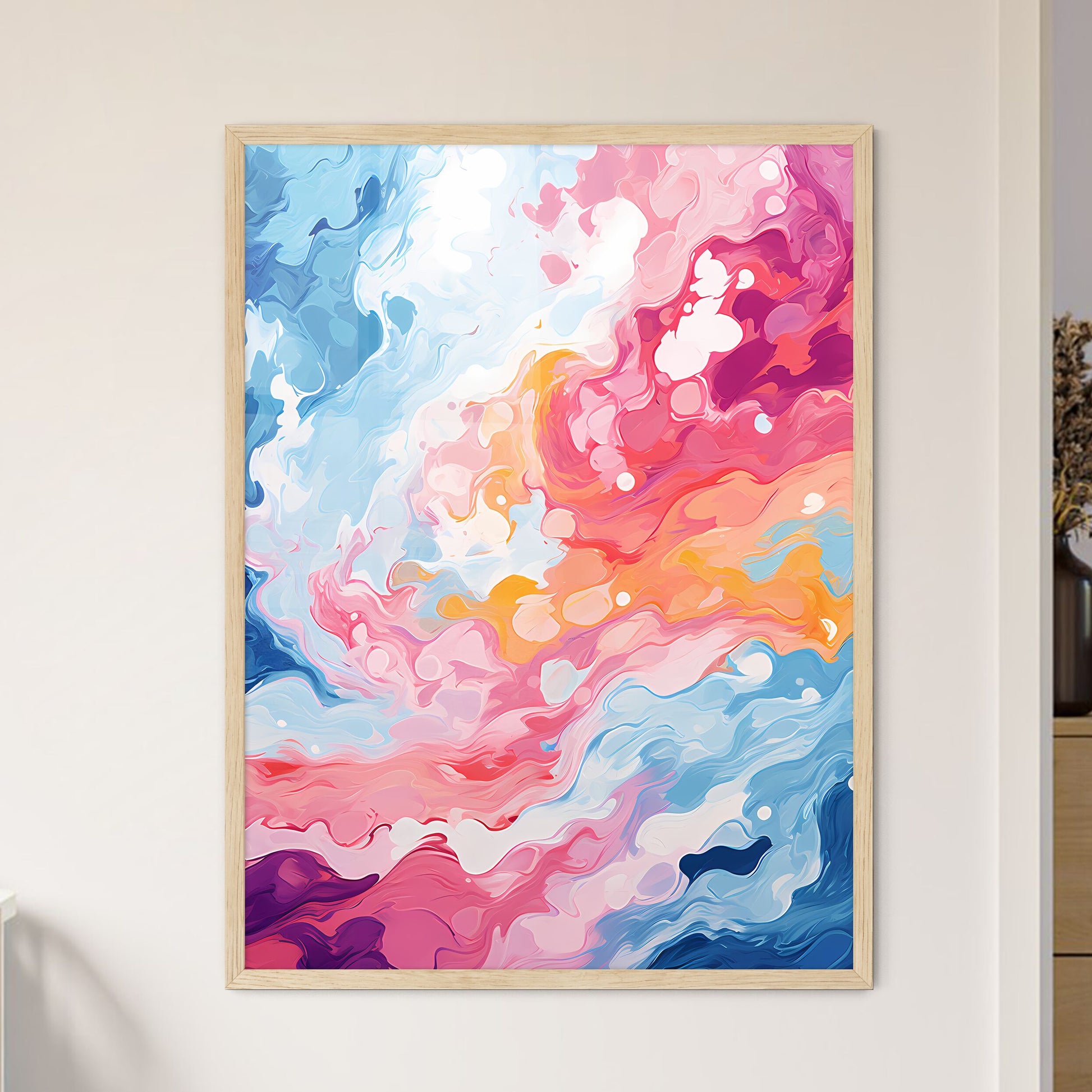 A Colorful Swirls Of Pain - Framed Art Print