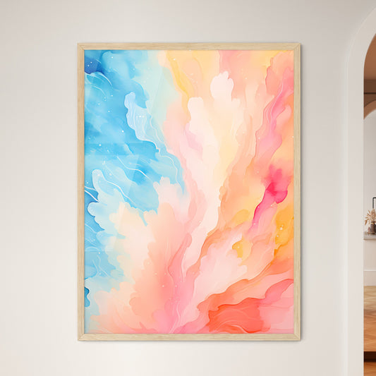 A Colorful Painting Of A Flowe - Framed Art Print