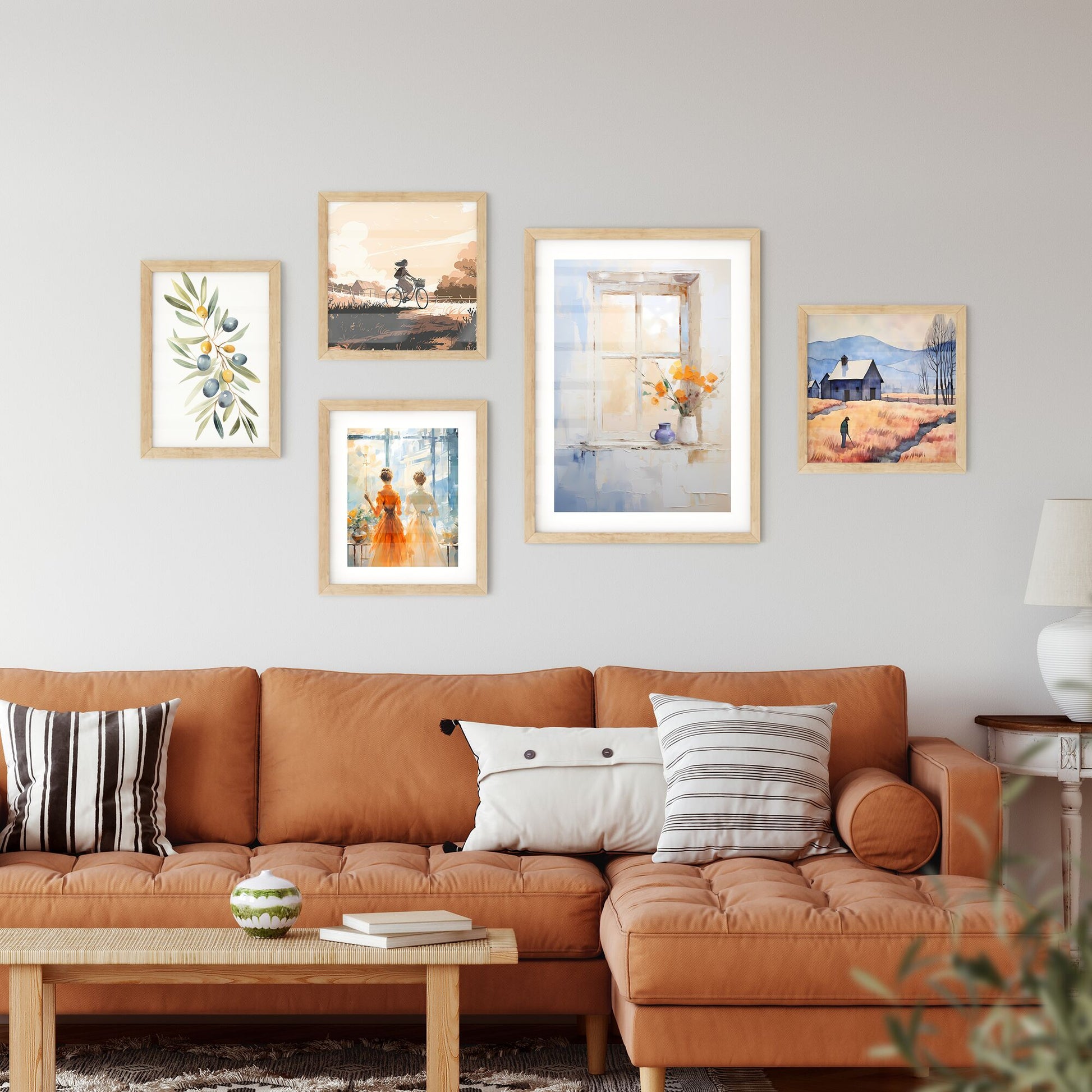 A Painting Of A Vase Of Flowers On A Window Sill Default Title