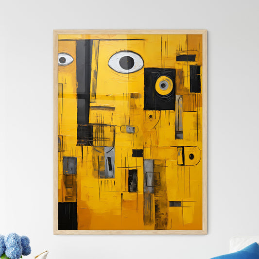A Painting Of A Yellow And Black Face Default Title