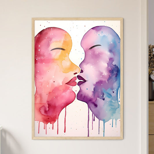 The Kiss 1 - A Watercolor Of Two Faces Default Title