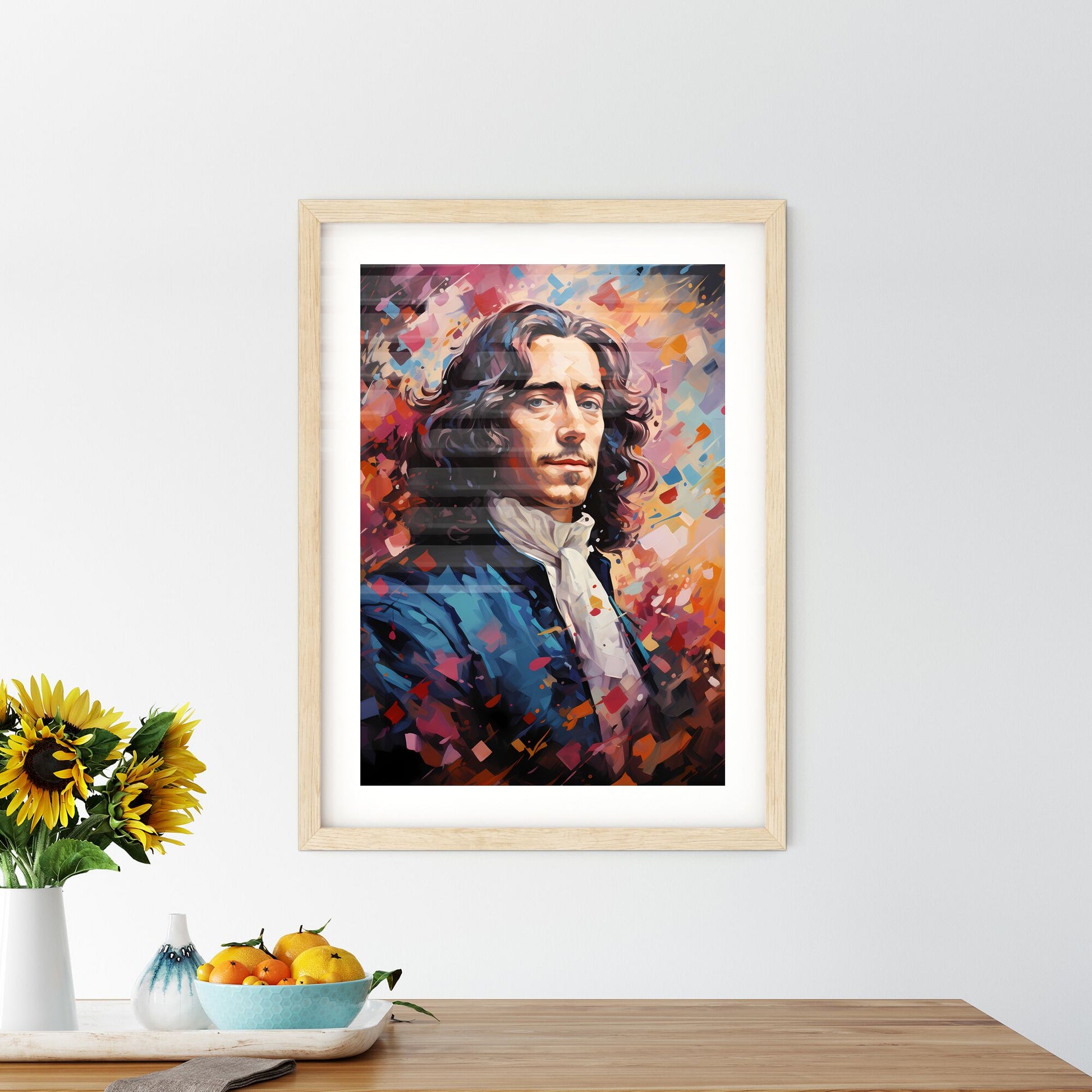 Baruch Spinoza - A Man With Long Hair And A White Tie Default Title