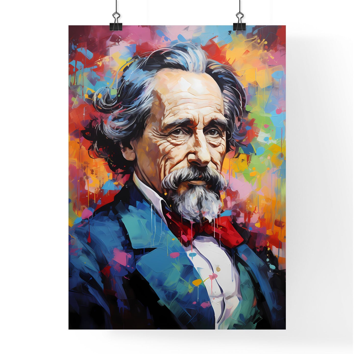 Charles Dickens - A Painting Of A Man With A Beard Default Title