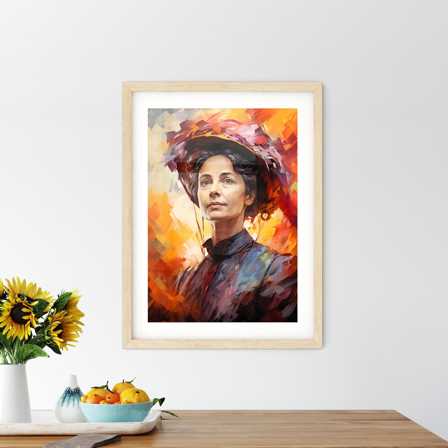 Emmeline Pankhurst - A Painting Of A Woman Wearing A Hat Default Title