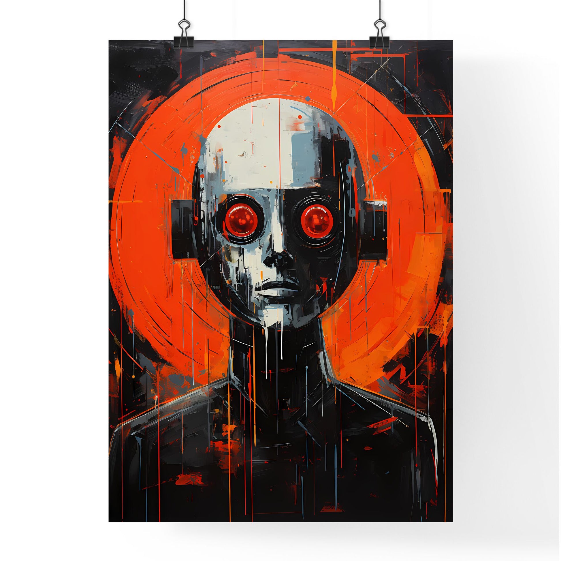 Hal 9000 - A Painting Of A Robot With Red Eyes Default Title
