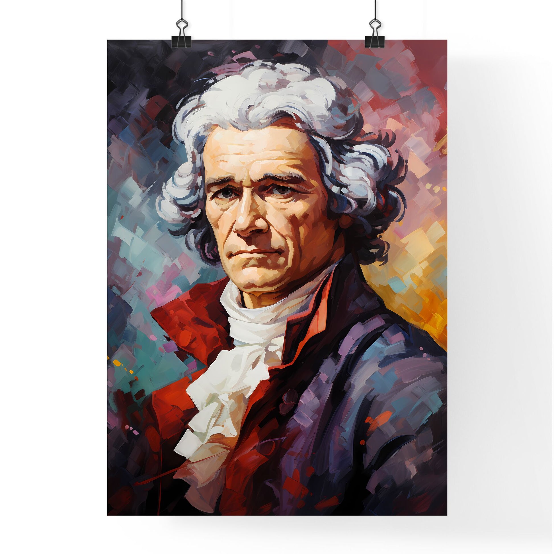 Jean-Jacques Rousseau - A Painting Of A Man With White Hair Default Title