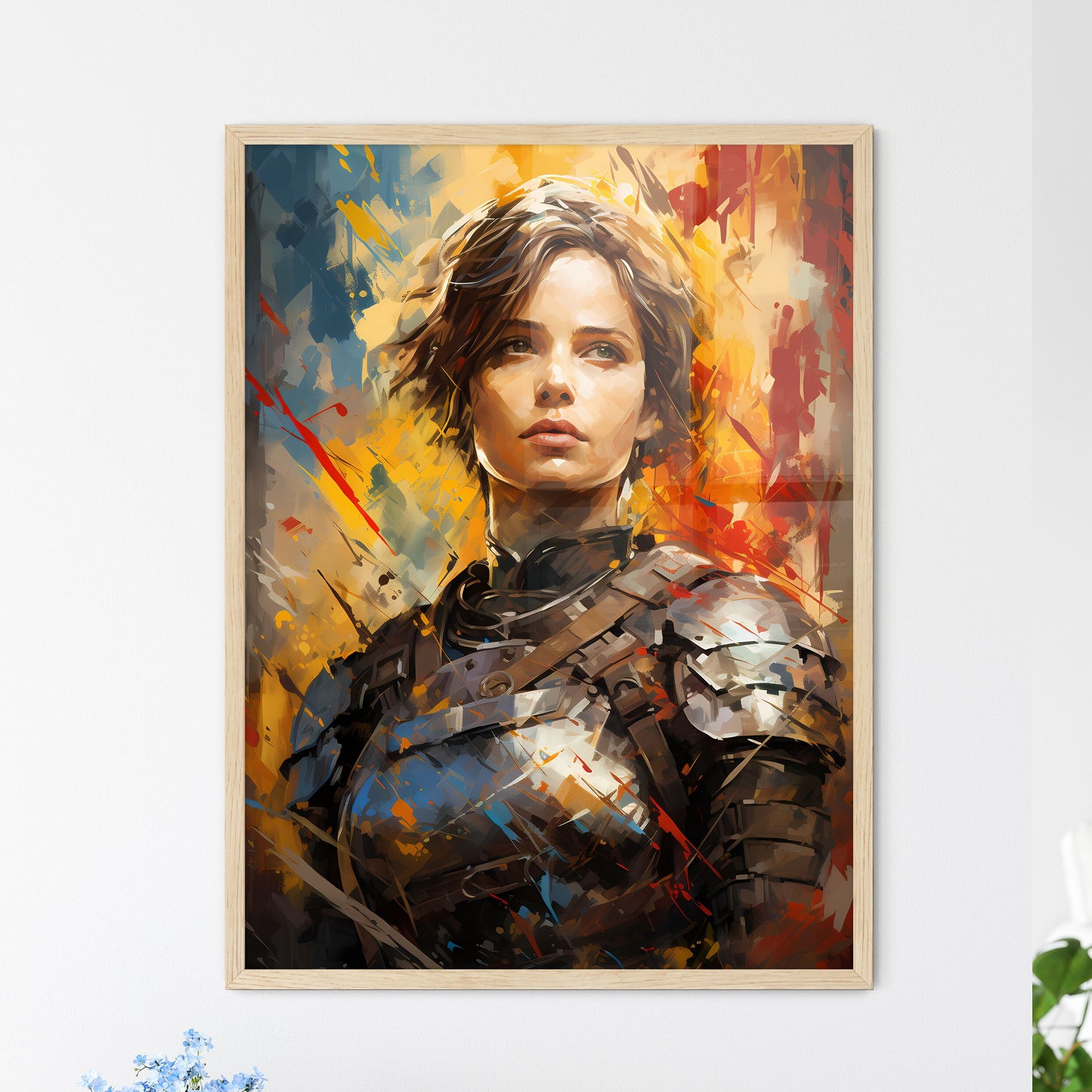 Joan Of Arc - A Woman In Armor With Paint Splatters Default Title